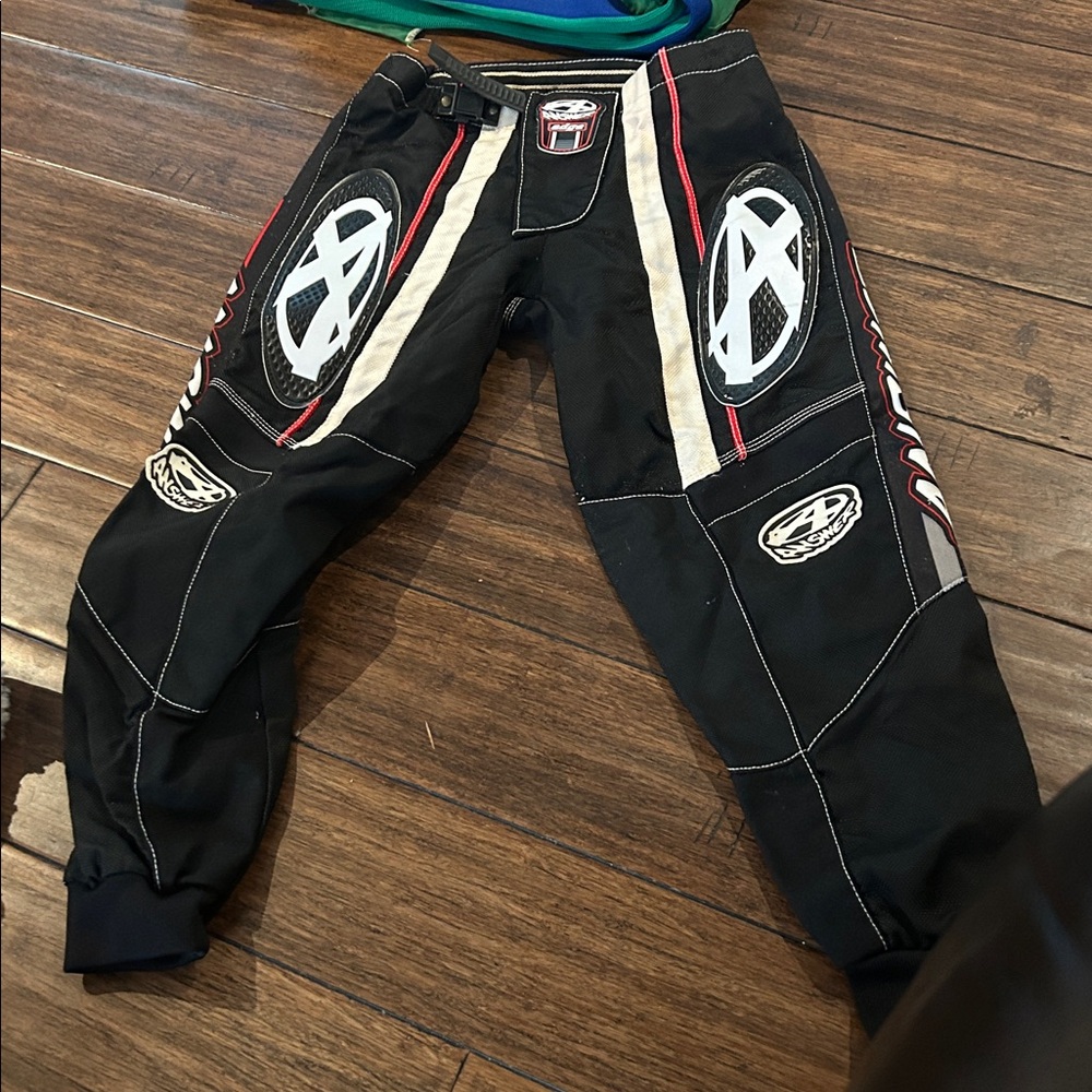 Kids Black Racing Pants